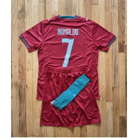 Echipament fotbal Portugalia Cristiano Ronaldo #7 Tricou Acasa Mondial 2026 pentru copii maneca scurta (+ Pantaloni scurti)