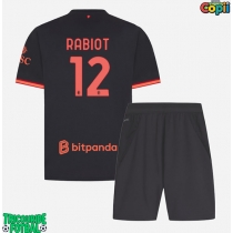 Echipament fotbal AC Milan Adrien Rabiot #12 Tricou Treilea 2026-27 pentru copii maneca scurta (+ Pantaloni scurti)