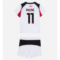 Echipament fotbal AC Milan Christian Pulisic #11 Tricou Deplasare 2025-26 pentru copii maneca scurta (+ Pantaloni scurti)