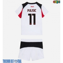 Echipament fotbal AC Milan Christian Pulisic #11 Tricou Deplasare 2025-26 pentru copii maneca scurta (+ Pantaloni scurti)