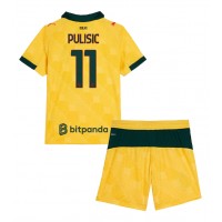 Echipament fotbal AC Milan Christian Pulisic #11 Tricou Treilea 2025-26 pentru copii maneca scurta (+ Pantaloni scurti)