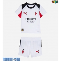 Echipament fotbal AC Milan Christopher Nkunku #18 Tricou Deplasare 2025-26 pentru copii maneca scurta (+ Pantaloni scurti)