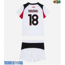 Echipament fotbal AC Milan Christopher Nkunku #18 Tricou Deplasare 2025-26 pentru copii maneca scurta (+ Pantaloni scurti)