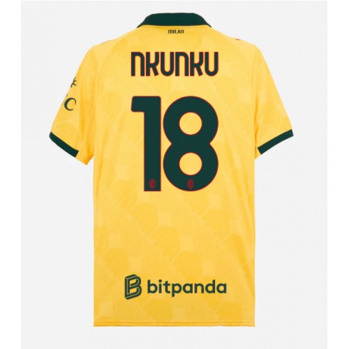 Echipament fotbal AC Milan Christopher Nkunku #18 Tricou Treilea 2025-26 maneca scurta Echipament fotbal AC Milan Christopher Nkunku #18 Tricou Treilea 2025-26 maneca scurta