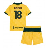 Echipament fotbal AC Milan Christopher Nkunku #18 Tricou Treilea 2025-26 pentru copii maneca scurta (+ Pantaloni scurti)