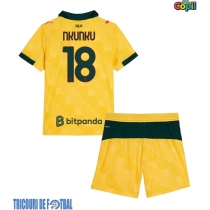 Echipament fotbal AC Milan Christopher Nkunku #18 Tricou Treilea 2025-26 pentru copii maneca scurta (+ Pantaloni scurti)