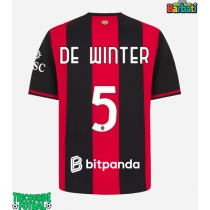 Echipament fotbal AC Milan Koni De Winter #5 Tricou Acasa 2026-27 maneca scurta