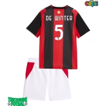 Echipament fotbal AC Milan Koni De Winter #5 Tricou Acasa 2026-27 pentru copii maneca scurta (+ Pantaloni scurti)