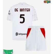 Echipament fotbal AC Milan Koni De Winter #5 Tricou Deplasare 2026-27 pentru copii maneca scurta (+ Pantaloni scurti)