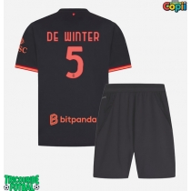 Echipament fotbal AC Milan Koni De Winter #5 Tricou Treilea 2026-27 pentru copii maneca scurta (+ Pantaloni scurti)