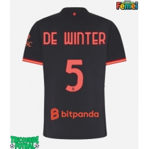 Echipament fotbal AC Milan Koni De Winter #5 Tricou Treilea 2026-27 pentru femei maneca scurta