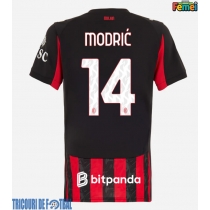 Echipament fotbal AC Milan Luka Modric #14 Tricou Acasa 2025-26 pentru femei maneca scurta