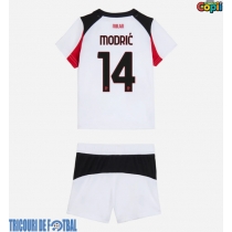 Echipament fotbal AC Milan Luka Modric #14 Tricou Deplasare 2025-26 pentru copii maneca scurta (+ Pantaloni scurti)