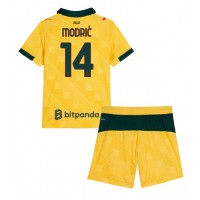 Echipament fotbal AC Milan Luka Modric #14 Tricou Treilea 2025-26 pentru copii maneca scurta (+ Pantaloni scurti)