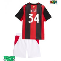 Echipament fotbal AC Milan Mario Gila #34 Tricou Acasa 2026-27 pentru copii maneca scurta (+ Pantaloni scurti)