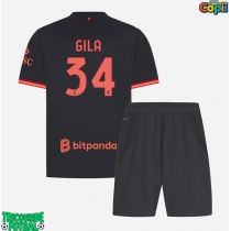 Echipament fotbal AC Milan Mario Gila #34 Tricou Treilea 2026-27 pentru copii maneca scurta (+ Pantaloni scurti)