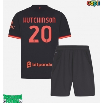 Echipament fotbal AC Milan Omari Hutchinson #20 Tricou Treilea 2026-27 pentru copii maneca scurta (+ Pantaloni scurti)