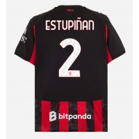 Echipament fotbal AC Milan Pervis Estupinan #2 Tricou Acasa 2025-26 maneca scurta