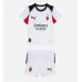 Echipament fotbal AC Milan Pervis Estupinan #2 Tricou Deplasare 2025-26 pentru copii maneca scurta (+ Pantaloni scurti)