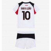 Echipament fotbal AC Milan Rafael Leao #10 Tricou Deplasare 2025-26 pentru copii maneca scurta (+ Pantaloni scurti)