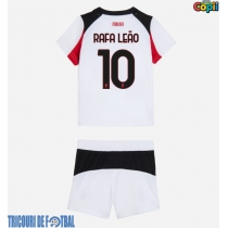 Echipament fotbal AC Milan Rafael Leao #10 Tricou Deplasare 2025-26 pentru copii maneca scurta (+ Pantaloni scurti)