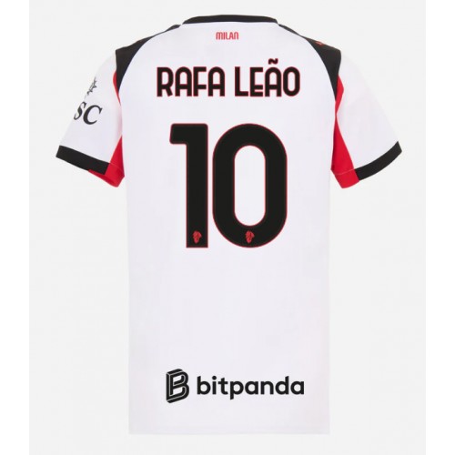 Echipament fotbal AC Milan Rafael Leao #10 Tricou Deplasare 2025-26 pentru femei maneca scurta Echipament fotbal AC Milan Rafael Leao #10 Tricou Deplasare 2025-26 pentru femei maneca scurta