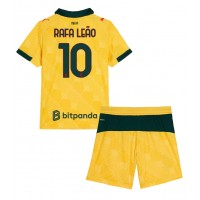 Echipament fotbal AC Milan Rafael Leao #10 Tricou Treilea 2025-26 pentru copii maneca scurta (+ Pantaloni scurti)