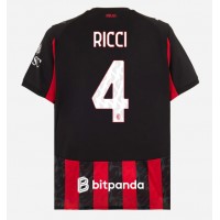 Echipament fotbal AC Milan Samuele Ricci #4 Tricou Acasa 2025-26 maneca scurta