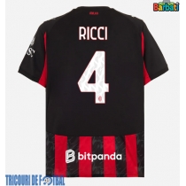 Echipament fotbal AC Milan Samuele Ricci #4 Tricou Acasa 2025-26 maneca scurta