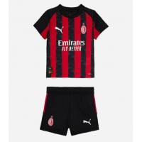 Echipament fotbal AC Milan Samuele Ricci #4 Tricou Acasa 2025-26 pentru copii maneca scurta (+ Pantaloni scurti)