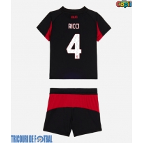 Echipament fotbal AC Milan Samuele Ricci #4 Tricou Acasa 2025-26 pentru copii maneca scurta (+ Pantaloni scurti)