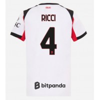 Echipament fotbal AC Milan Samuele Ricci #4 Tricou Deplasare 2025-26 pentru femei maneca scurta