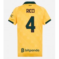 Echipament fotbal AC Milan Samuele Ricci #4 Tricou Treilea 2025-26 pentru femei maneca scurta