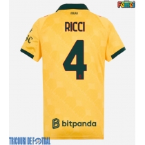 Echipament fotbal AC Milan Samuele Ricci #4 Tricou Treilea 2025-26 pentru femei maneca scurta
