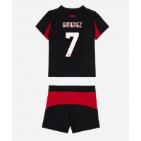 Echipament fotbal AC Milan Santiago Gimenez #7 Tricou Acasa 2025-26 pentru copii maneca scurta (+ Pantaloni scurti)