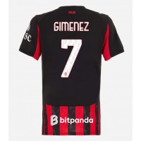 Echipament fotbal AC Milan Santiago Gimenez #7 Tricou Acasa 2025-26 pentru femei maneca scurta
