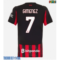 Echipament fotbal AC Milan Santiago Gimenez #7 Tricou Acasa 2025-26 pentru femei maneca scurta