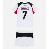 Echipament fotbal AC Milan Santiago Gimenez #7 Tricou Deplasare 2025-26 pentru copii maneca scurta (+ Pantaloni scurti)