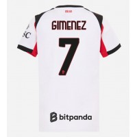 Echipament fotbal AC Milan Santiago Gimenez #7 Tricou Deplasare 2025-26 pentru femei maneca scurta