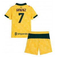 Echipament fotbal AC Milan Santiago Gimenez #7 Tricou Treilea 2025-26 pentru copii maneca scurta (+ Pantaloni scurti)