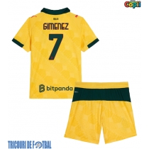 Echipament fotbal AC Milan Santiago Gimenez #7 Tricou Treilea 2025-26 pentru copii maneca scurta (+ Pantaloni scurti)