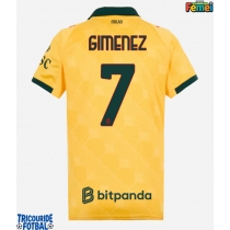 Echipament fotbal AC Milan Santiago Gimenez #7 Tricou Treilea 2025-26 pentru femei maneca scurta