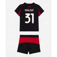 Echipament fotbal AC Milan Strahinja Pavlovic #31 Tricou Acasa 2025-26 pentru copii maneca scurta (+ Pantaloni scurti)