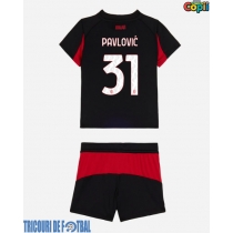 Echipament fotbal AC Milan Strahinja Pavlovic #31 Tricou Acasa 2025-26 pentru copii maneca scurta (+ Pantaloni scurti)