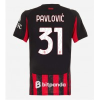 Echipament fotbal AC Milan Strahinja Pavlovic #31 Tricou Acasa 2025-26 pentru femei maneca scurta