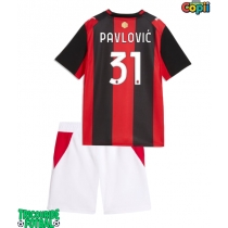 Echipament fotbal AC Milan Strahinja Pavlovic #31 Tricou Acasa 2026-27 pentru copii maneca scurta (+ Pantaloni scurti)
