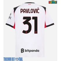 Echipament fotbal AC Milan Strahinja Pavlovic #31 Tricou Deplasare 2025-26 maneca scurta