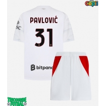 Echipament fotbal AC Milan Strahinja Pavlovic #31 Tricou Deplasare 2026-27 pentru copii maneca scurta (+ Pantaloni scurti)