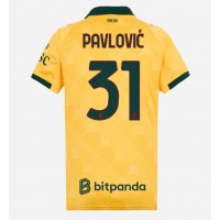 Echipament fotbal AC Milan Strahinja Pavlovic #31 Tricou Treilea 2025-26 pentru femei maneca scurta