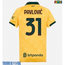 Echipament fotbal AC Milan Strahinja Pavlovic #31 Tricou Treilea 2025-26 pentru femei maneca scurta